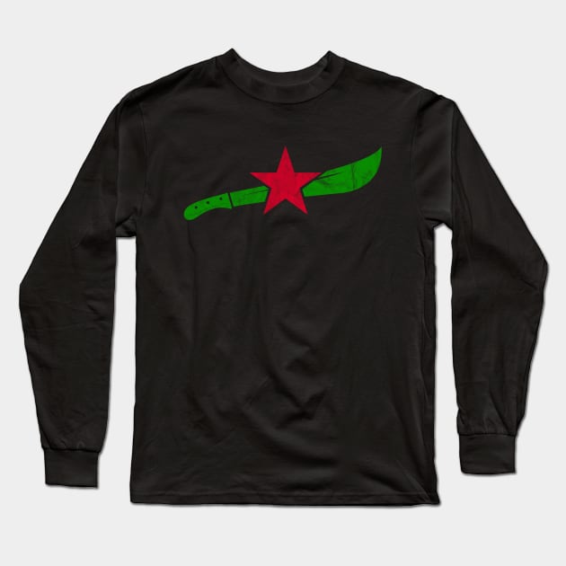 Puerto Rico Machetero Independent Machete Long Sleeve T-Shirt by PuertoRicoShirts